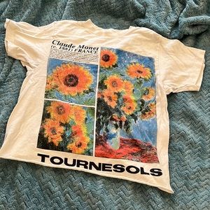 Monet artsy crop top tshirt size small